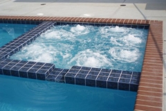 square spa into pool