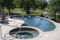spa attached to in ground pool