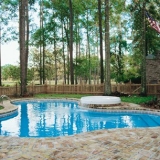 Custom Vinyl Pool with Water Feature